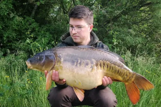 Daniel with a nordic carp