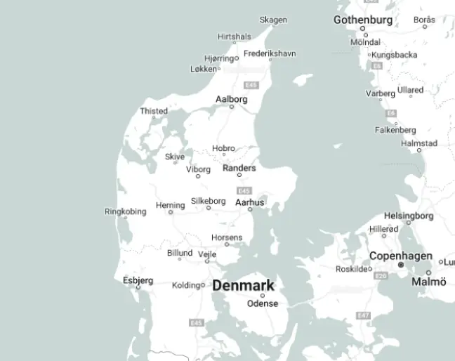 Map of Denmark